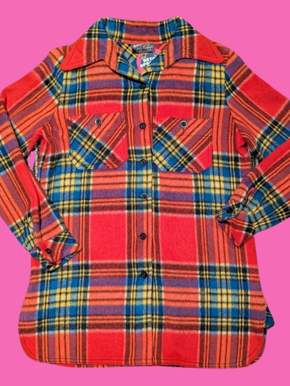 Vintage 1980's Colourful Plaid Jacket by Slogan Creation Carmen Size M